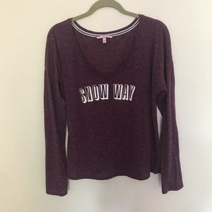 Victoria’s Secret “snow way”long sleeve purple top